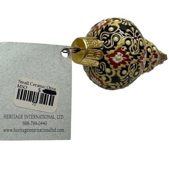 Heritage International LTD Ceramic Ornament Black and Yellow - Picture 3 of 4